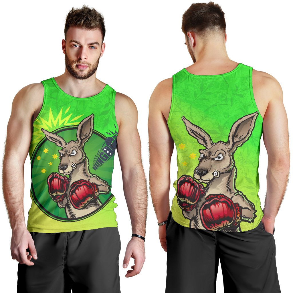 mens-tank-top-kangaroo-boxing-aussie-spirit-green
