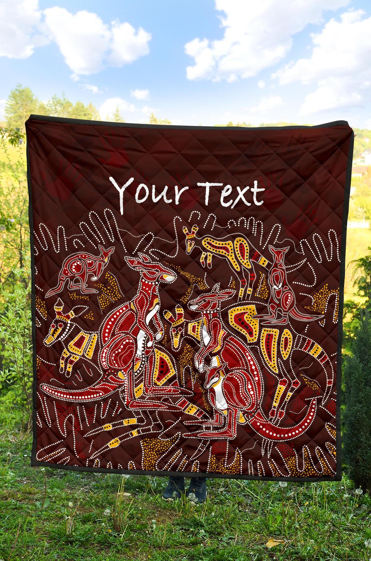 custom-aboriginal-premium-quilt-kangaroo-family-with-hand-art