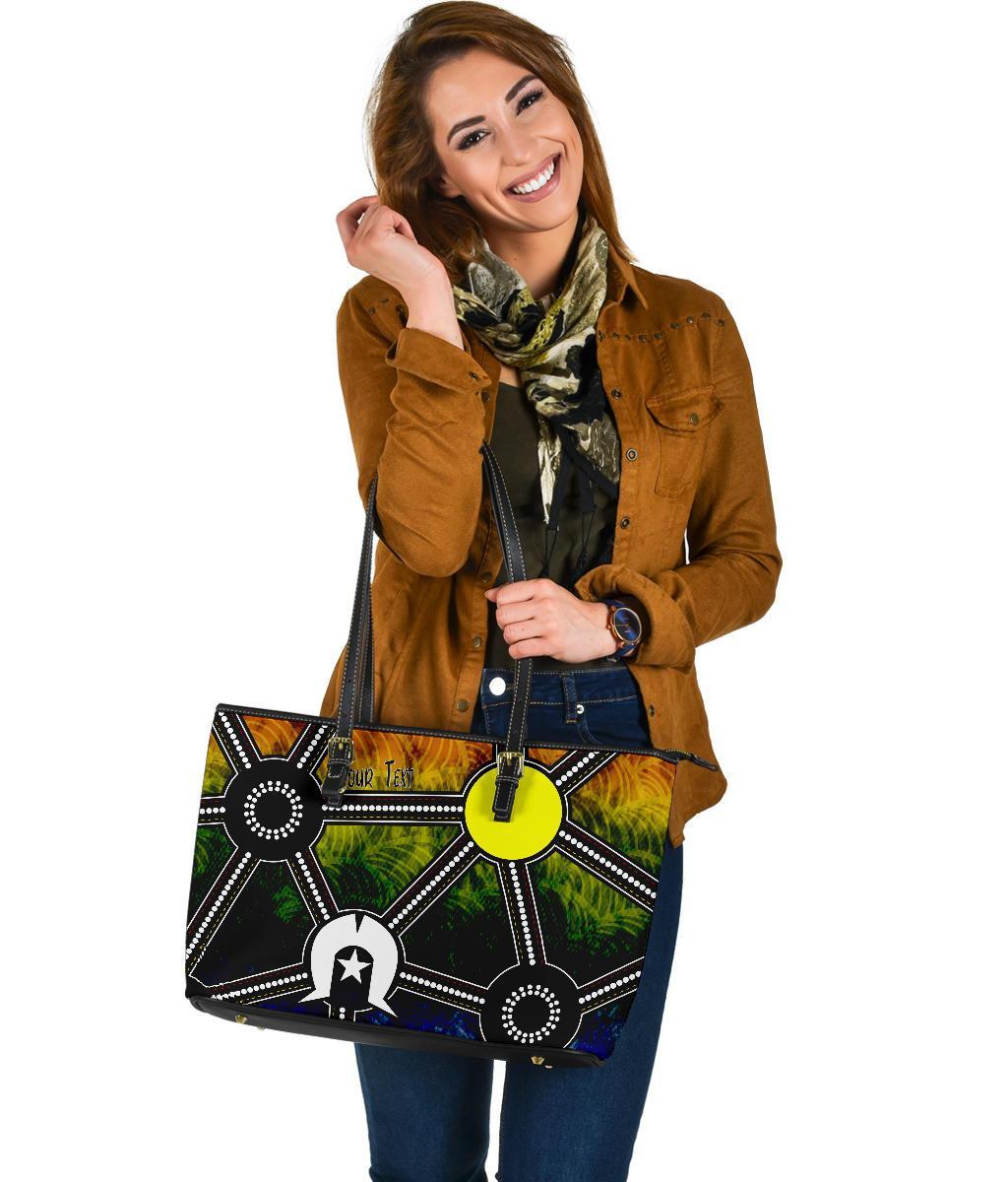 custom-naidoc-week-2021-large-leather-tote-bag-aboriginal-geometric-style