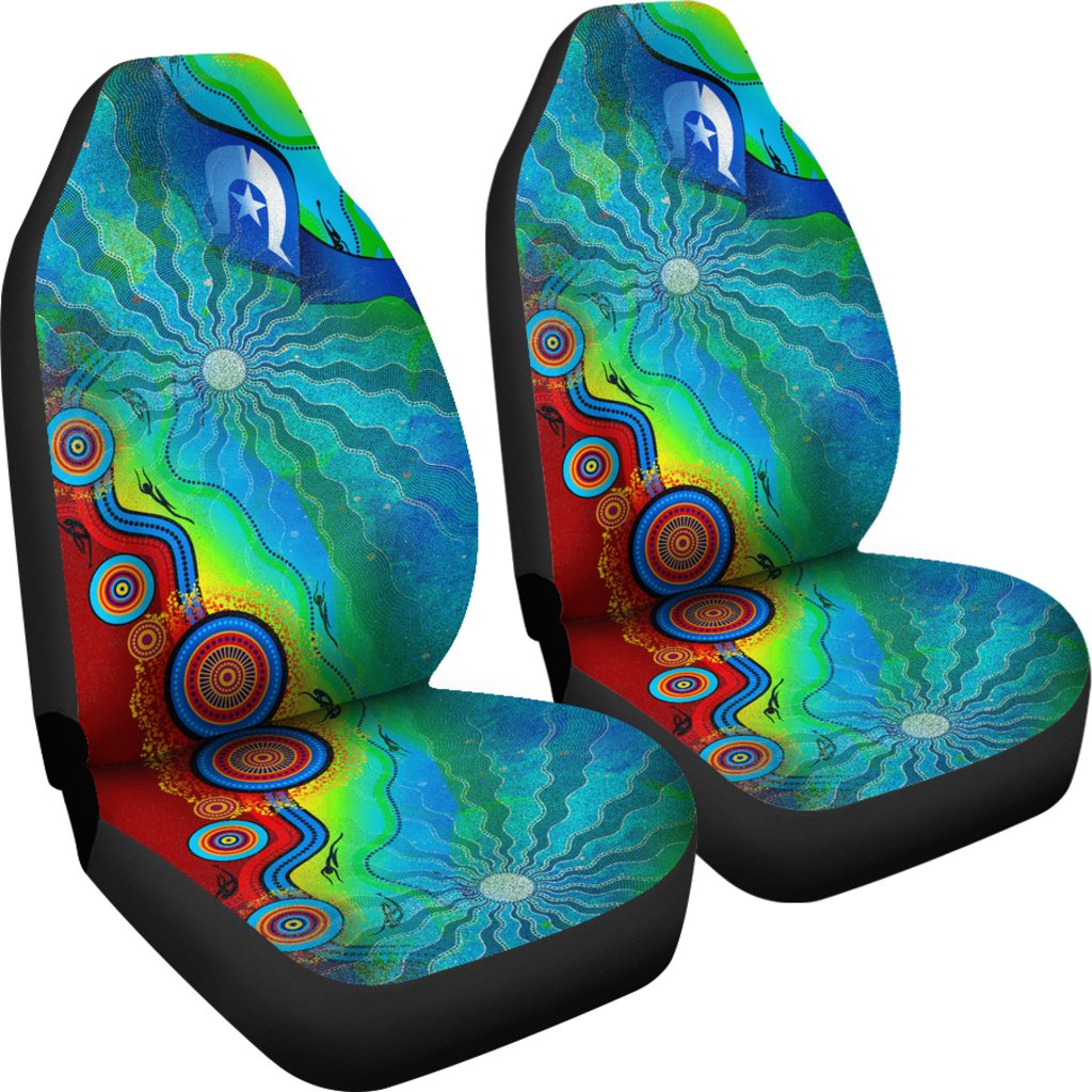 car-seat-covers-torres-strait-islanders-flag-with-aboriginal-patterns-seat-covers
