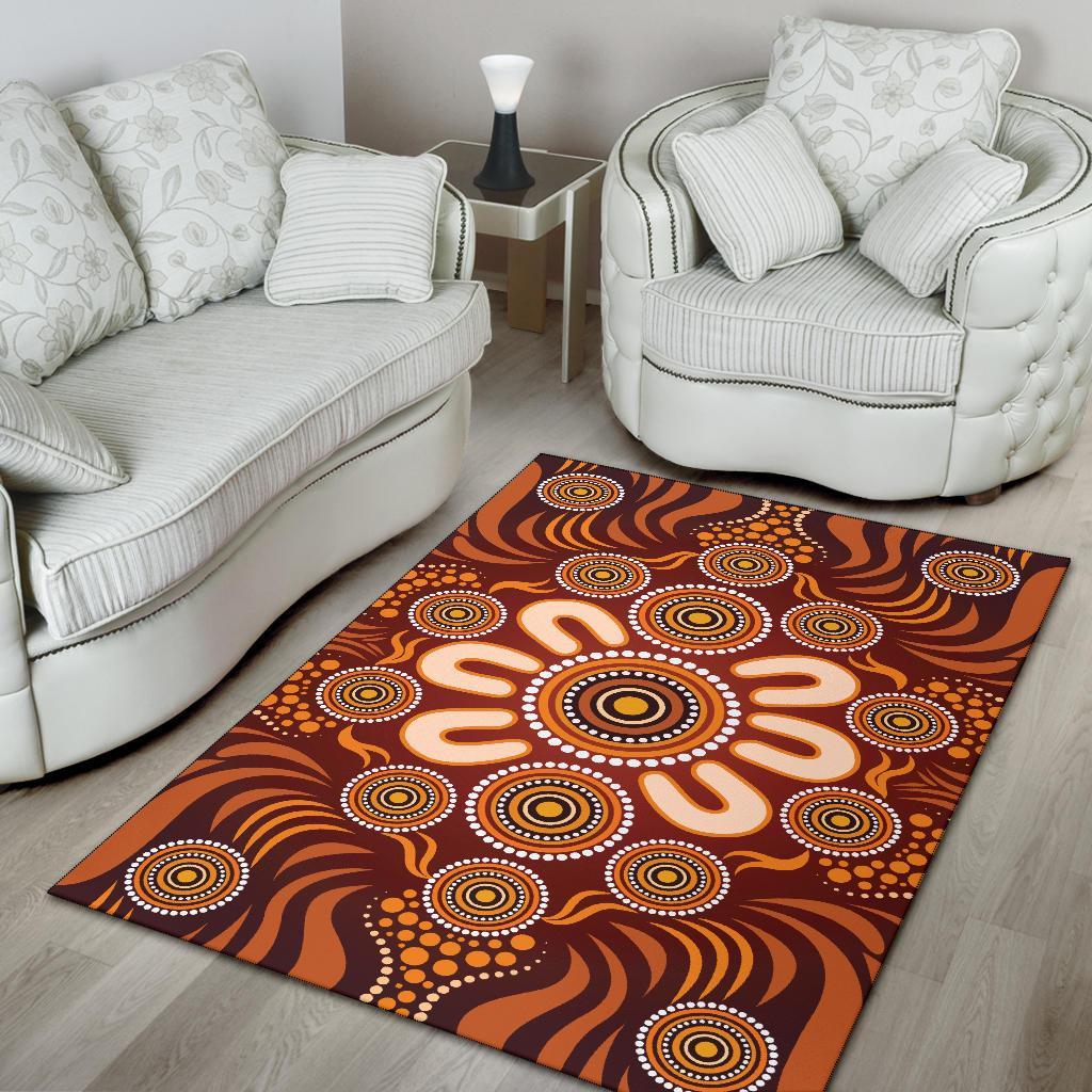 aboriginal-area-rug-circle-flowers-patterns-ver02