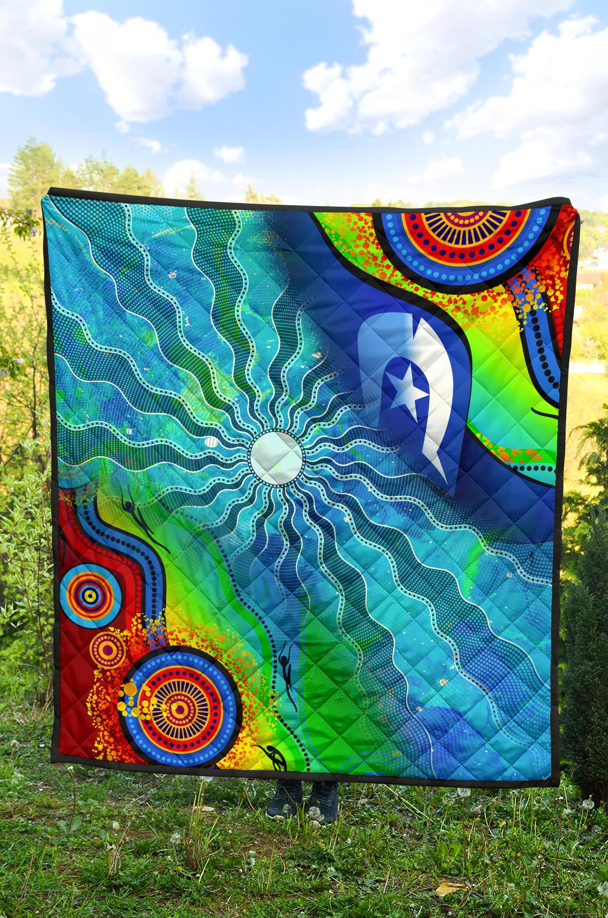 premium-quilt-torres-strait-islanders-flag-with-aboriginal-patterns-quilt