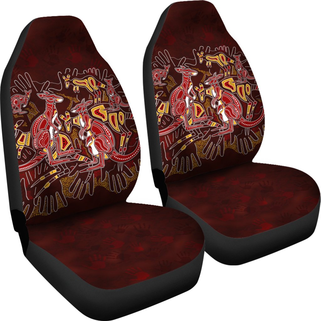aboriginal-car-seat-covers-kangaroo-family-with-hand-art