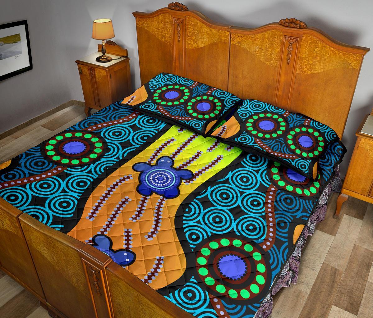 quilt-bed-set-aboriginal-turtle