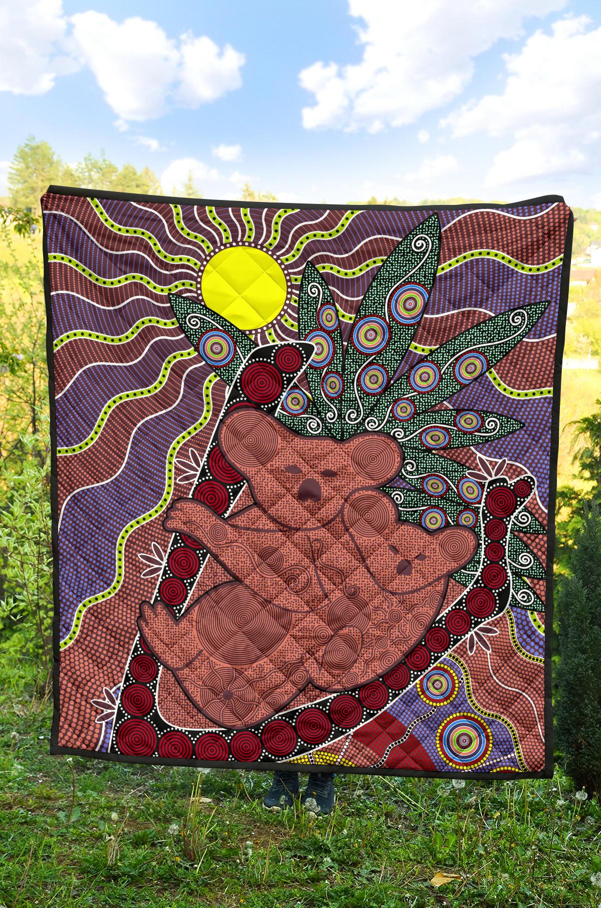 premium-quilts-koala-coverlets-aboriginal-pattern