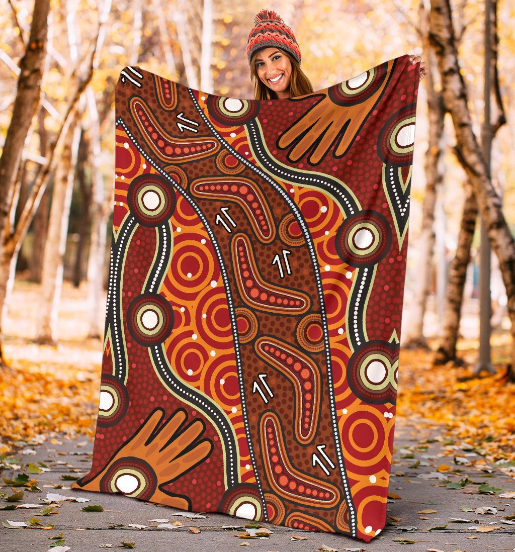 aboriginal-preium-blanket-indegenous-dot-painting-art