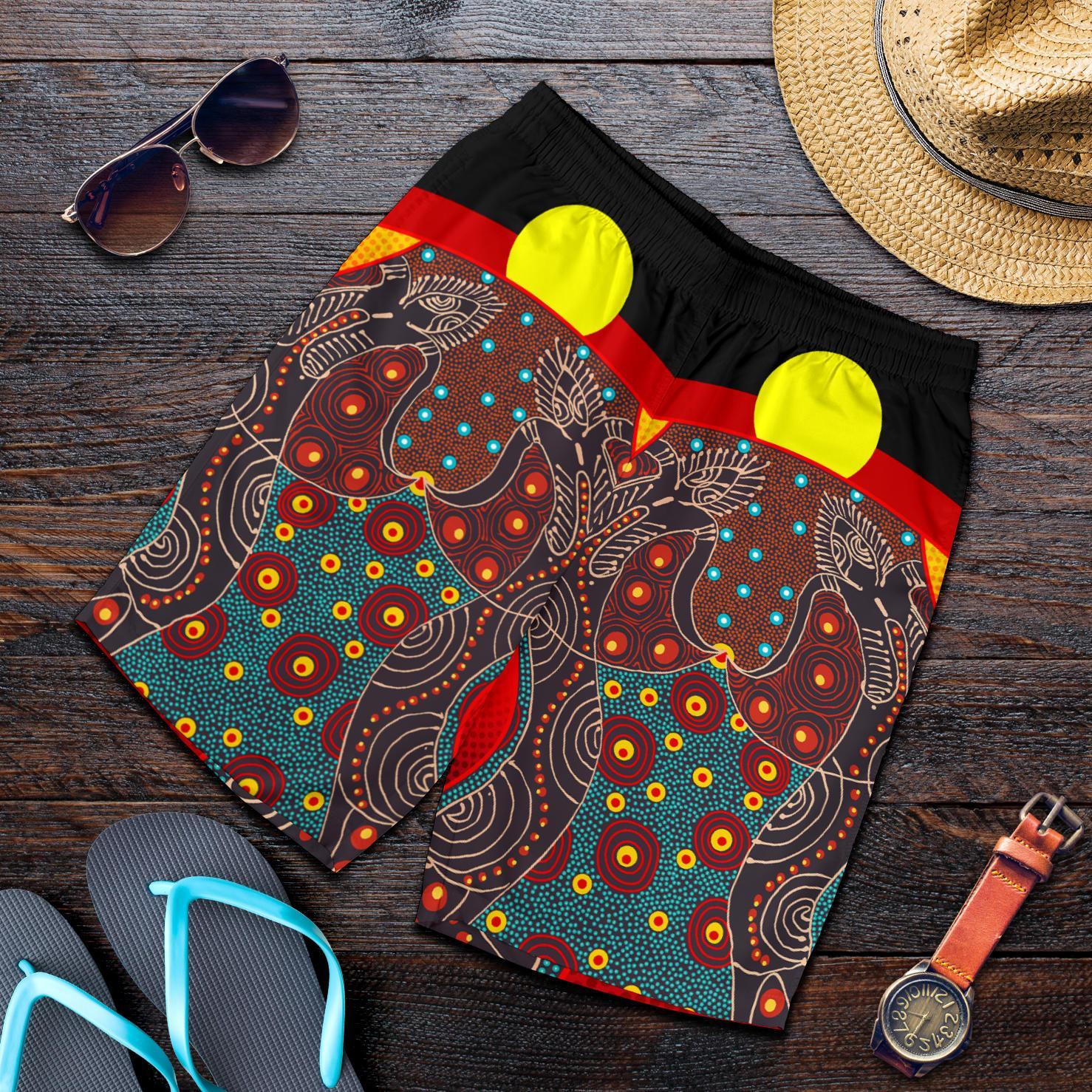 mens-short-aboriginal-sublimation-dot-pattern-style-red