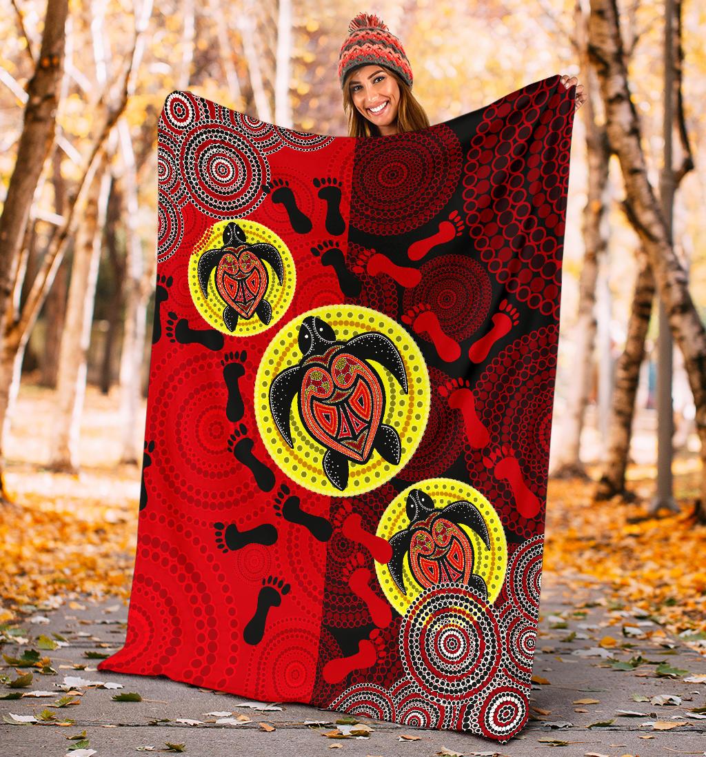 premium-blanket-aboriginal-dot-painting-blanket-turtle
