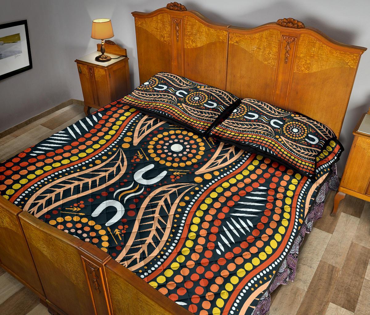aboriginal-quilt-bed-set-indigenous-dot-painting