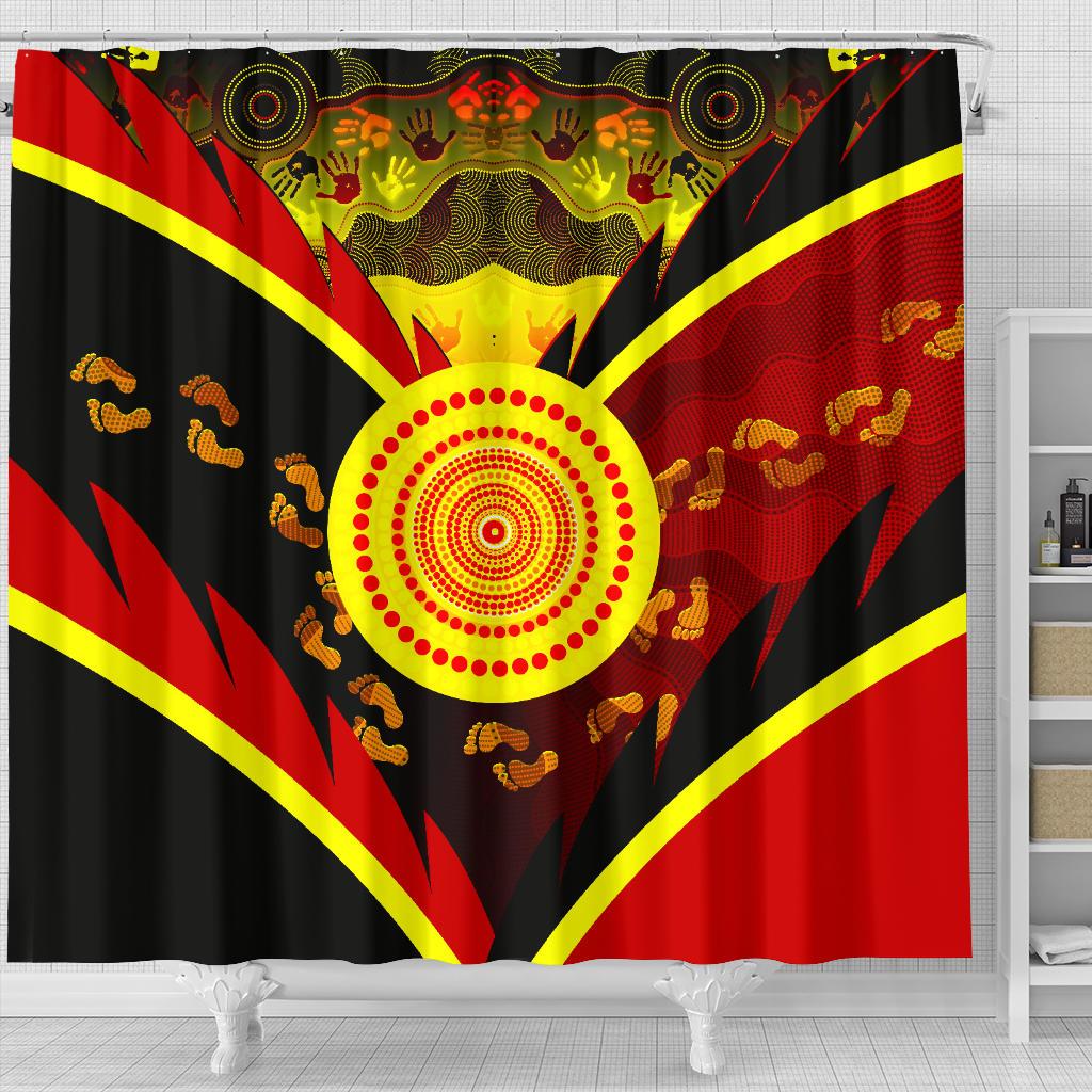 aboriginal-shower-curtain-indigenous-flag-with-footprint-hand-art