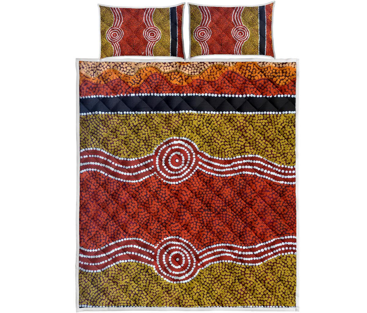 quilts-bed-set-aboriginal-dot-style