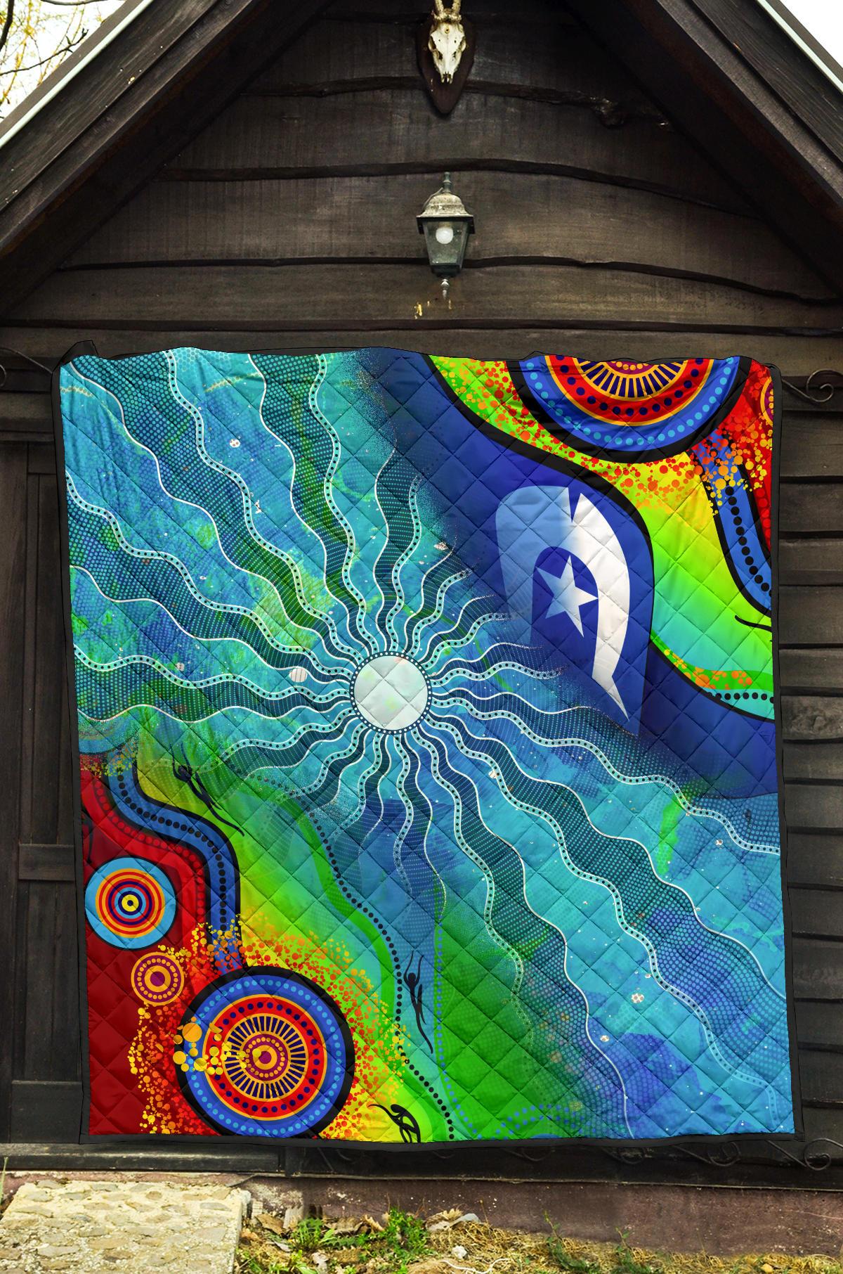 premium-quilt-torres-strait-islanders-flag-with-aboriginal-patterns-quilt