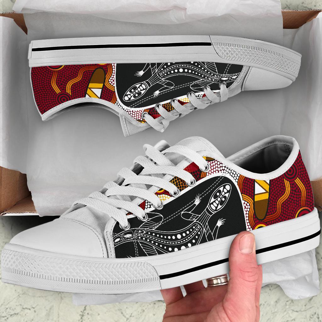 low-top-shoes-aboriginal-dot-painting-lizard-shoes