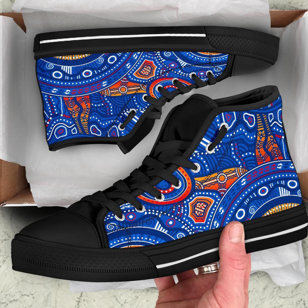 aboriginal-high-top-shoe-indigenous-footprint-patterns-blue-color