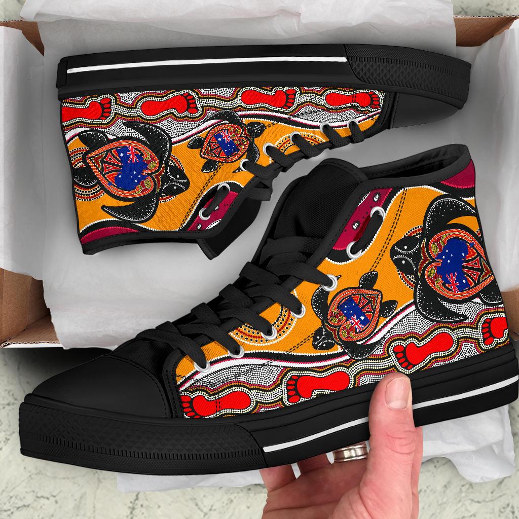 canvas-shoes-aboriginal-patterns-shoes-turtle-high-top
