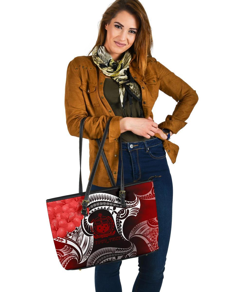 samoa-custom-personalised-large-leather-tote-bag-samoa-seal-wave-style-red