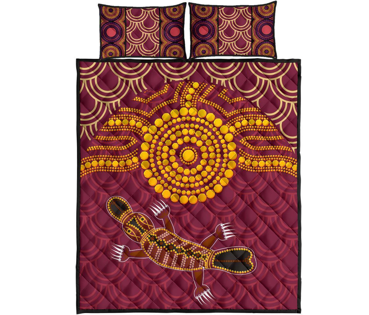 aboriginal-quilt-bed-set-aboriginal-platypus