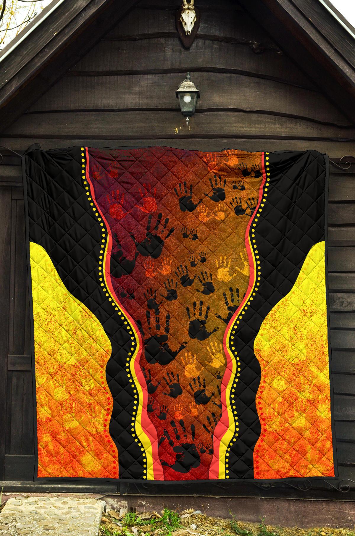premium-quilts-aboriginal-patterns-coverlets-golden-style