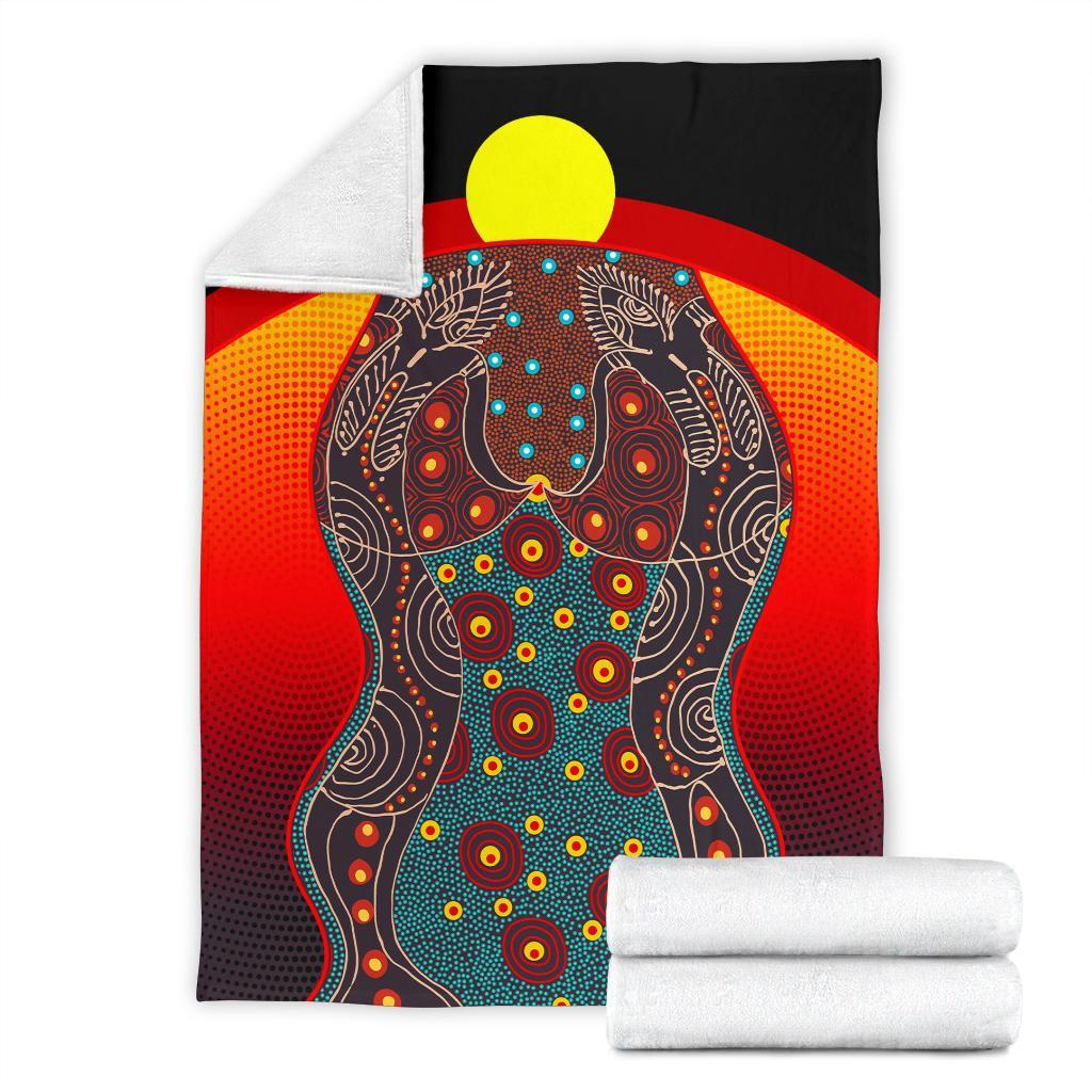 premium-blanket-aboriginal-sublimation-dot-pattern-style-red