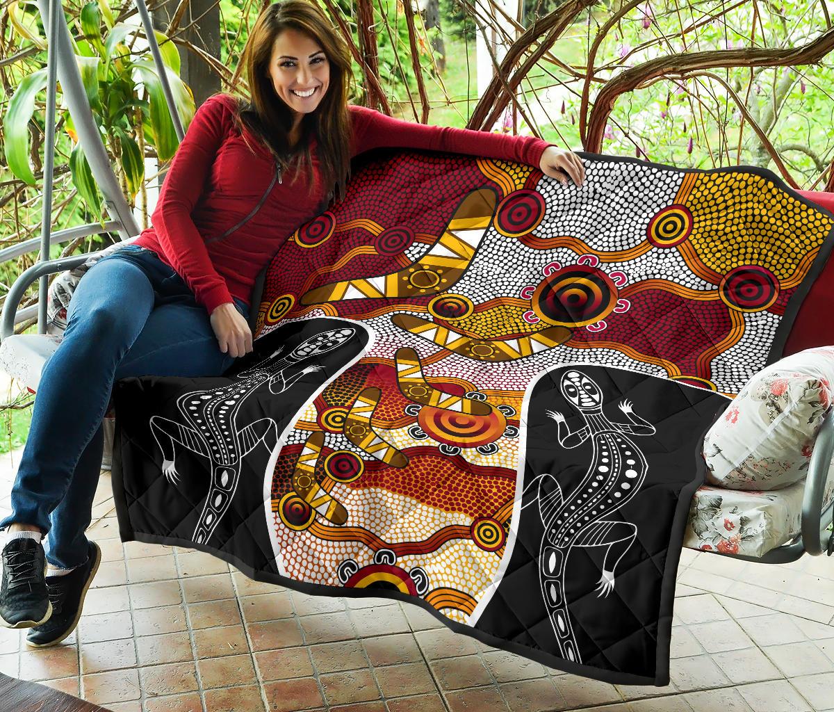 premium-quilt-aboriginal-dot-painting-lizard-quilt