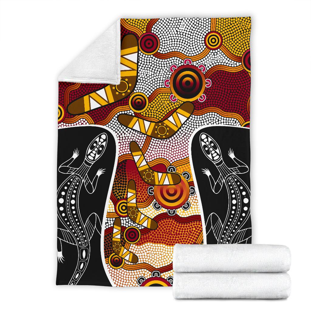 premium-blanket-aboriginal-dot-painting-lizard-blanket