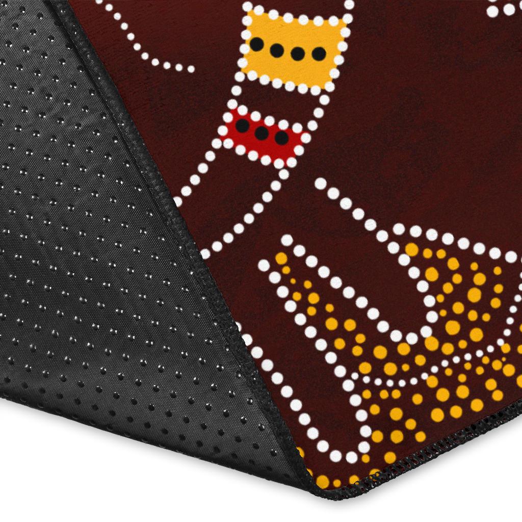 aboriginal-area-rug-kangaroo-family-with-hand-art