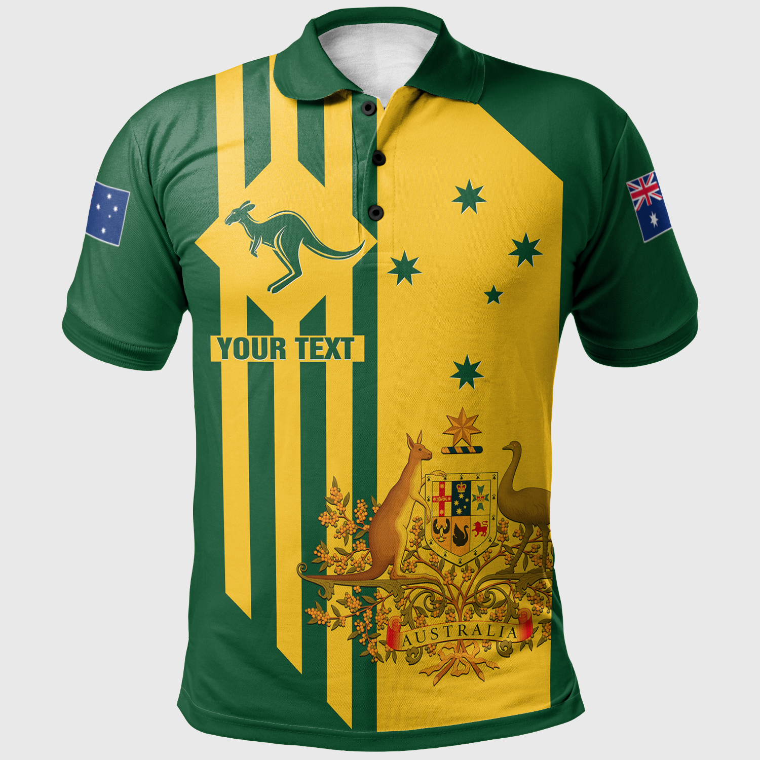 custom-polo-shirts-australia-kangaroo-sign-national-color