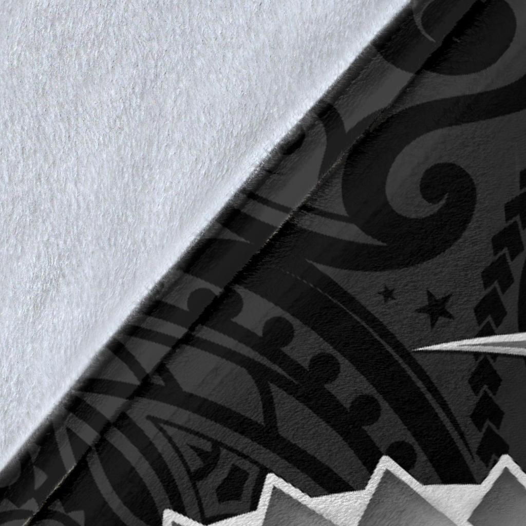 papua-new-guinea-custom-personalised-premium-blanket-png-seal-polynesian-patterns-plumeria-black