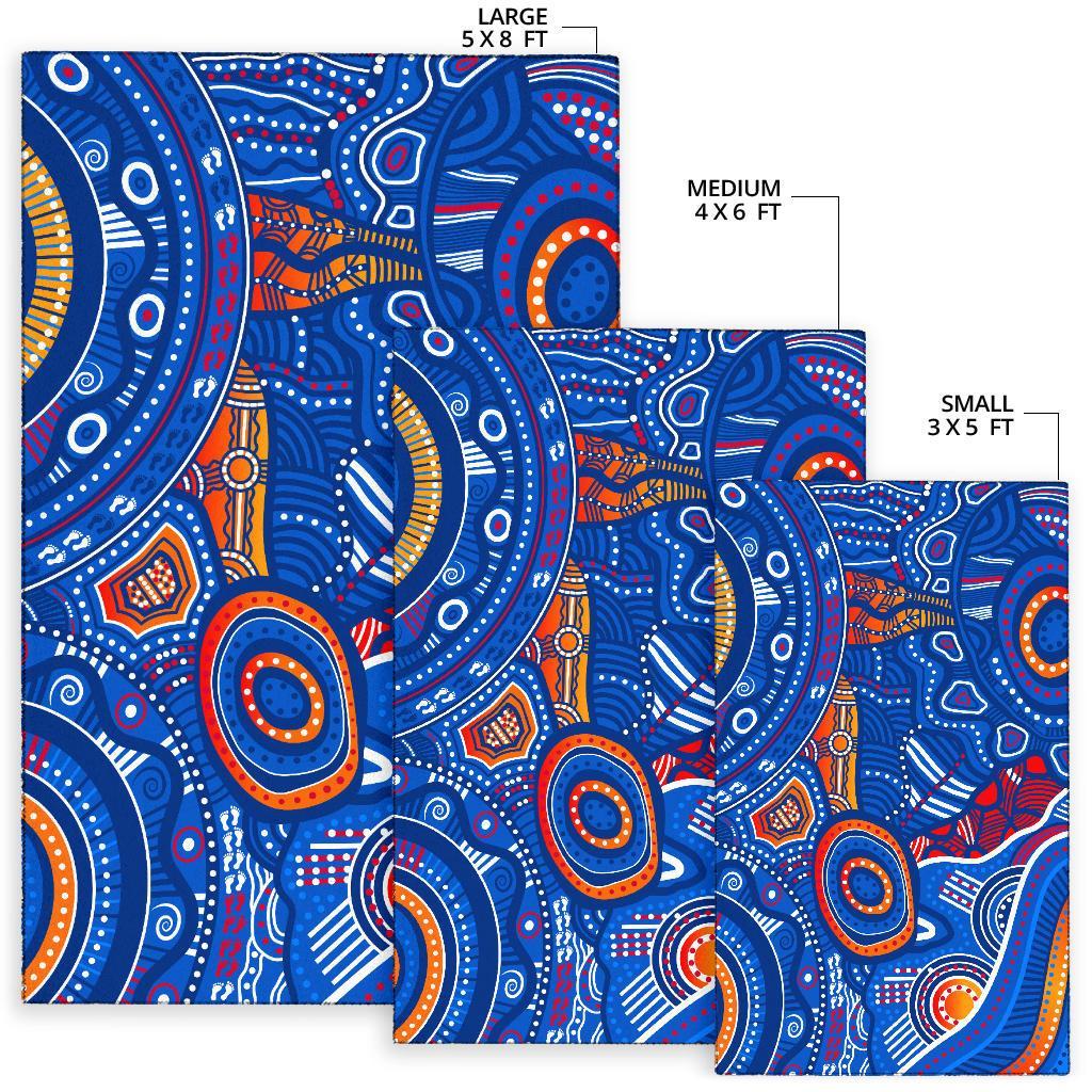 aboriginal-area-rug-indigenous-footprint-patterns-blue-color
