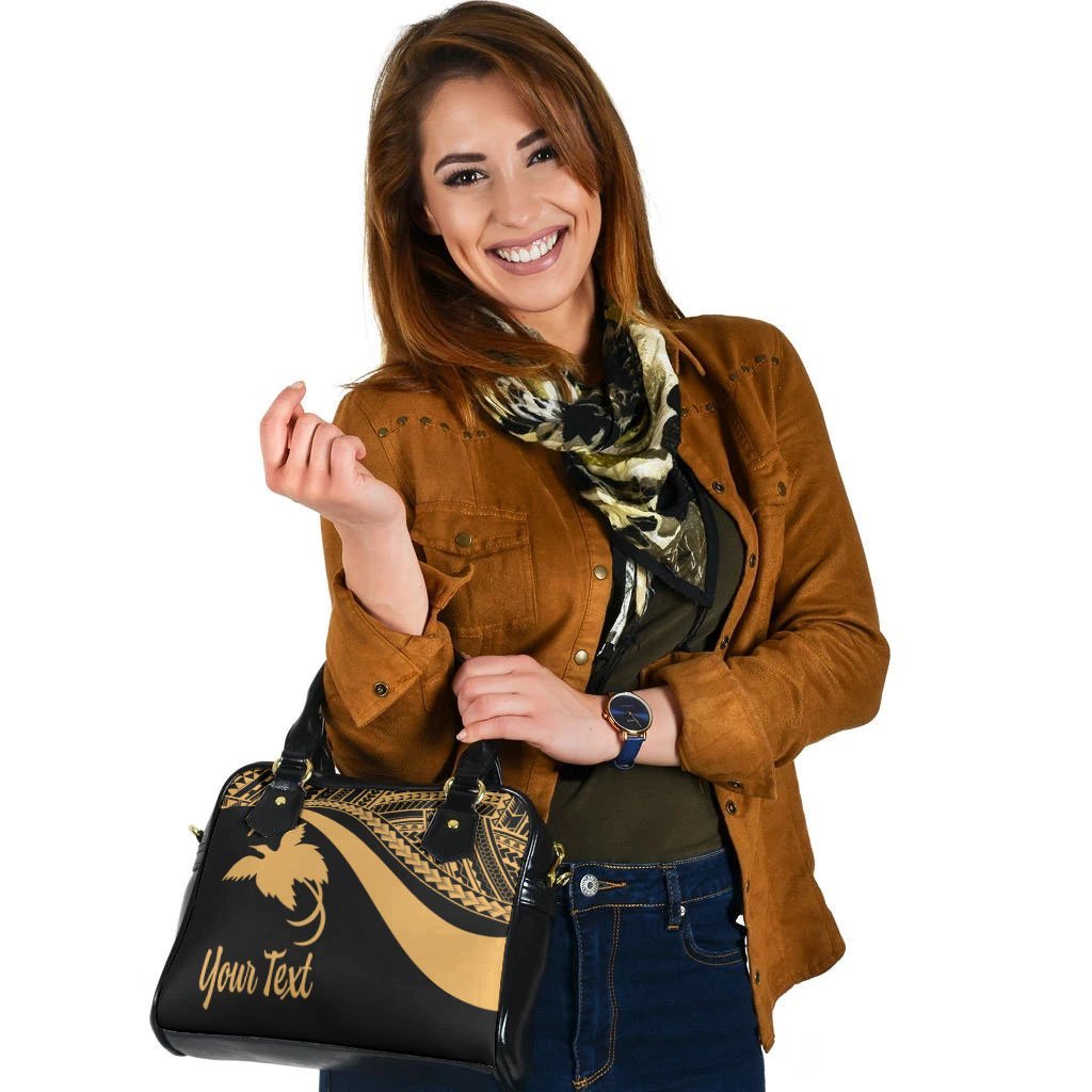 papua-new-guinea-custom-personalised-shoulder-handbag-gold-polynesian-tentacle-tribal-pattern