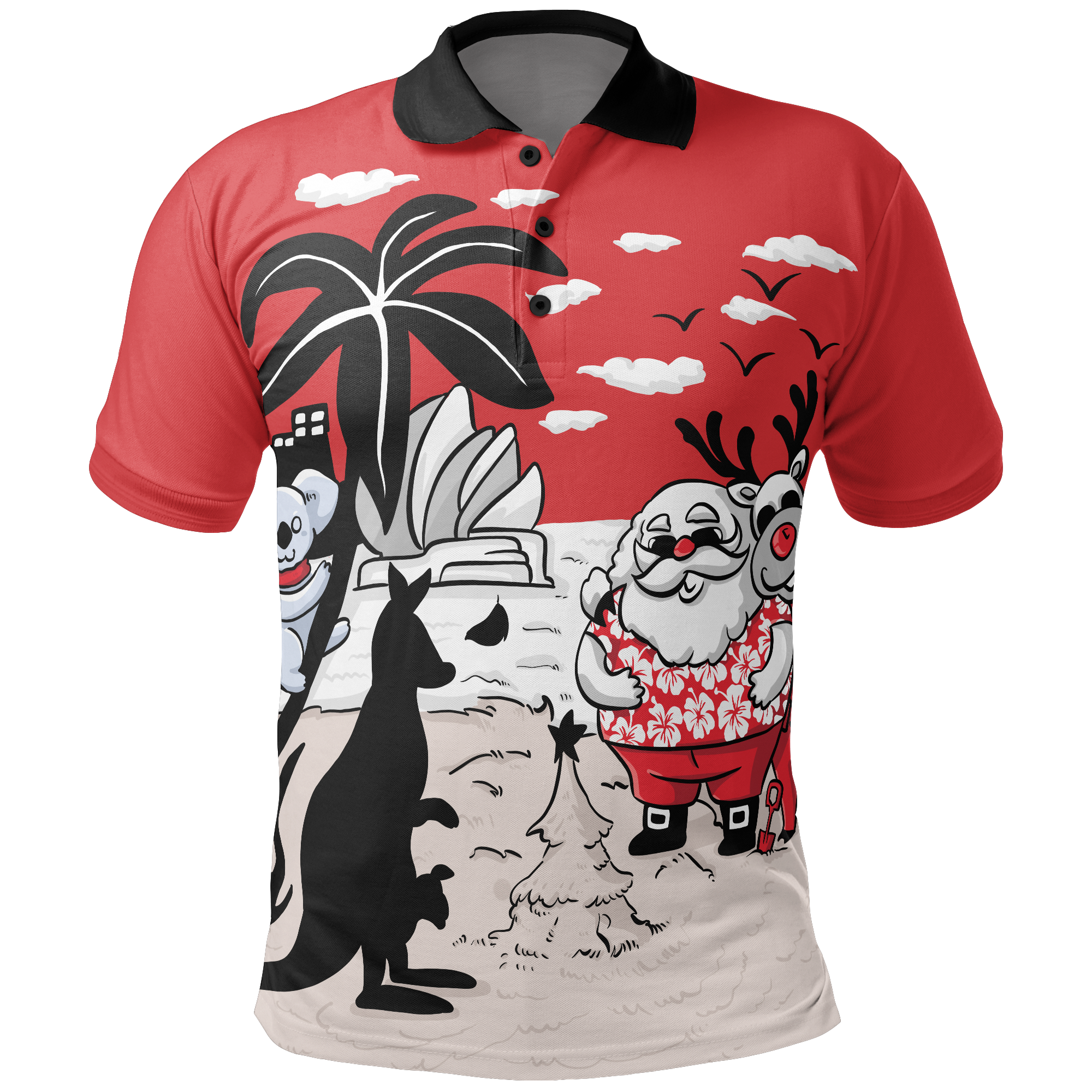 christmas-polo-shirt-santa-claus-shirt-kangaroo-ver02-unisex