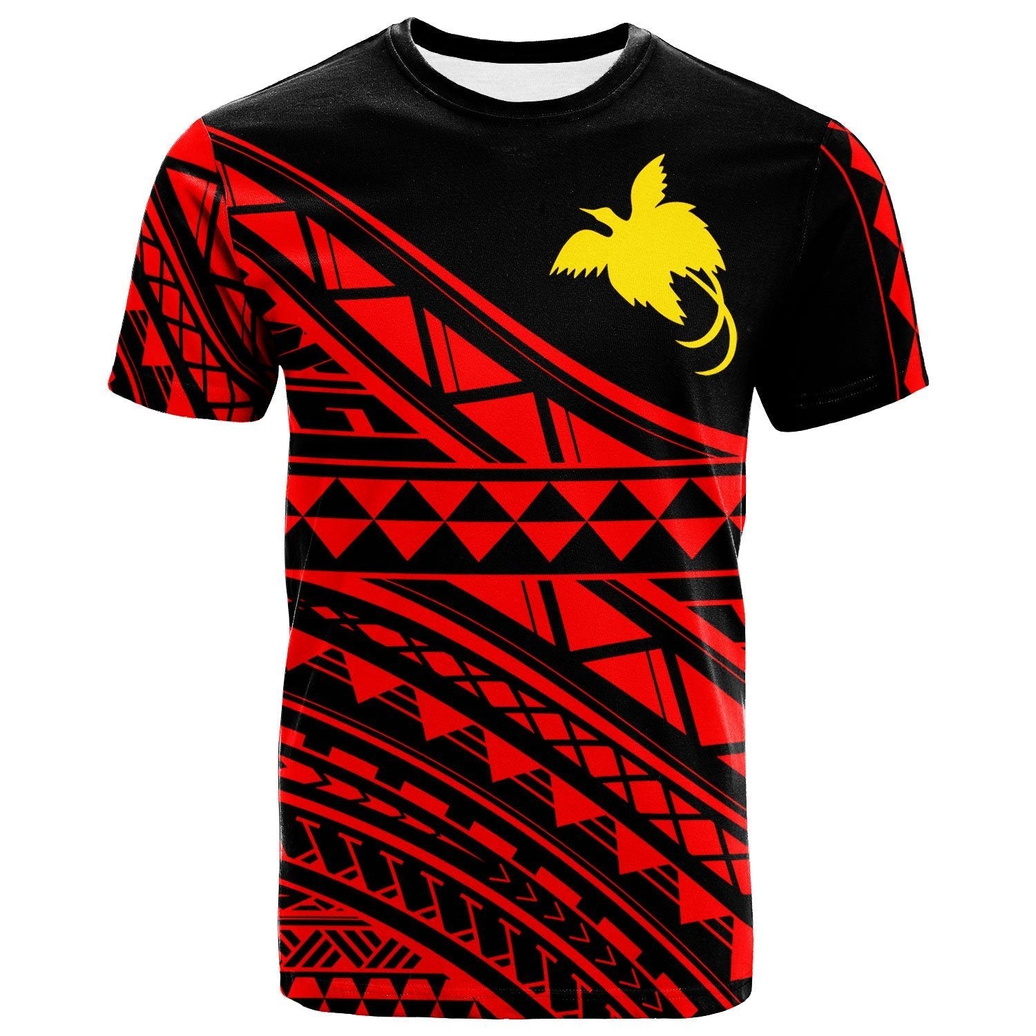 papua-new-guinea-custom-personalised-t-shirt-special-polynesian-ornaments-red-color