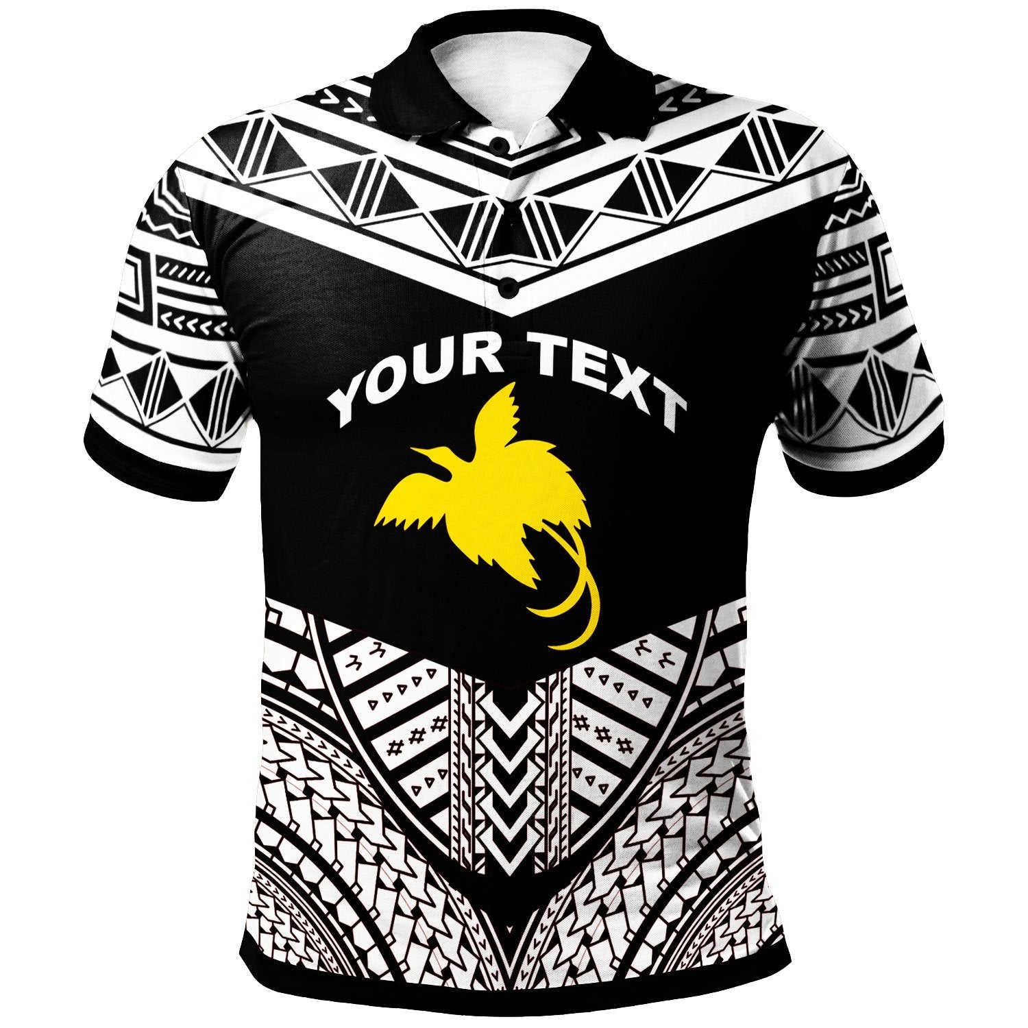 papua-new-guinea-custom-personalised-polo-shirt-tribal-pattern-cool-style-white-color
