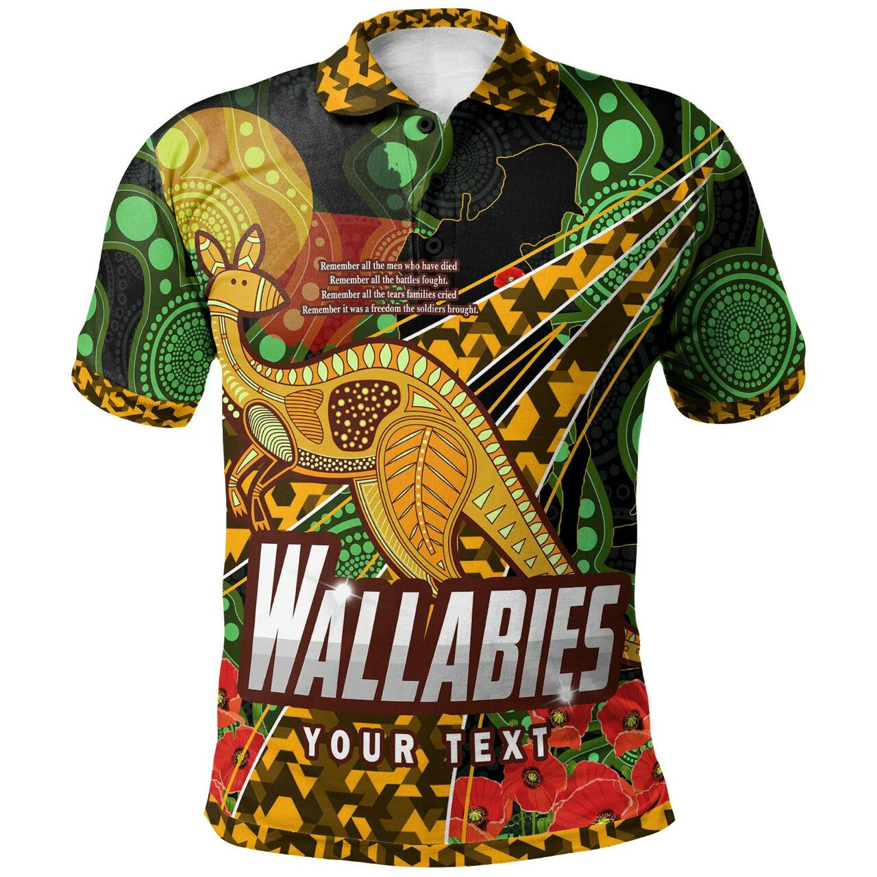 wallabies-rugby-polo-shirt-custom-anzac-wallabies-kangaroo-with-aboriginal-patterns-polo-shirt