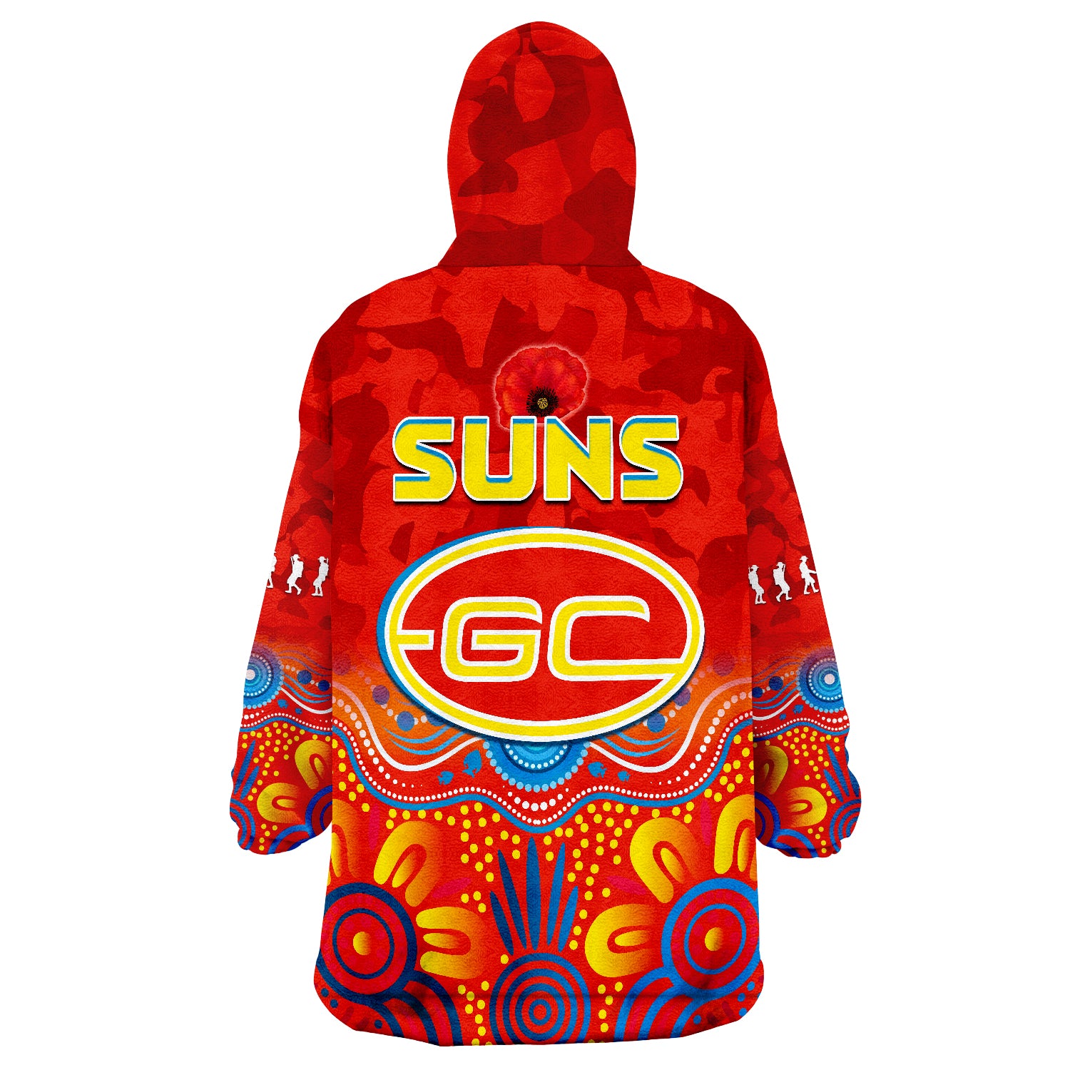 suns-anzac-2022-gold-coast-aboriginal-poppy-wearable-blanket-hoodie