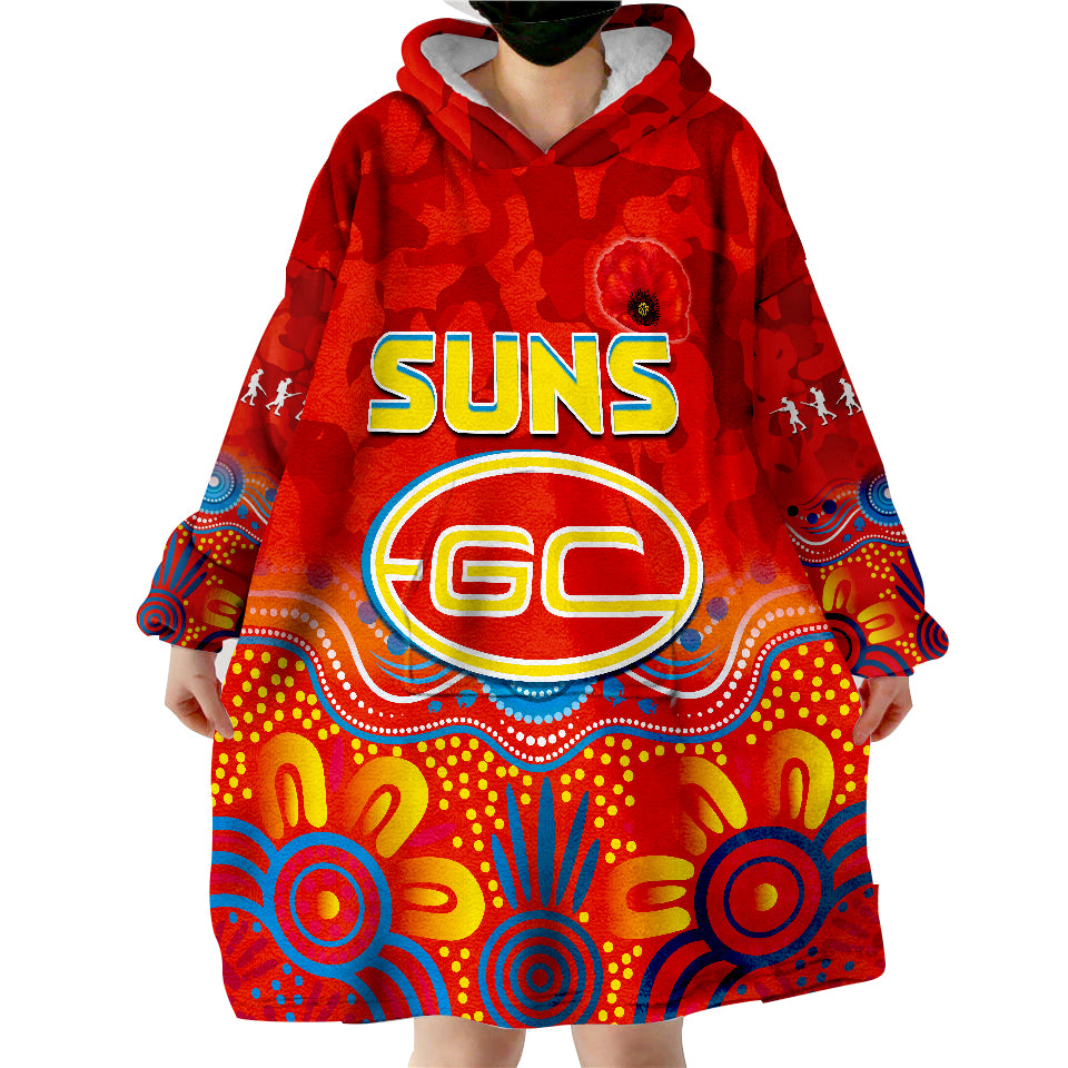 suns-anzac-2022-gold-coast-aboriginal-poppy-wearable-blanket-hoodie