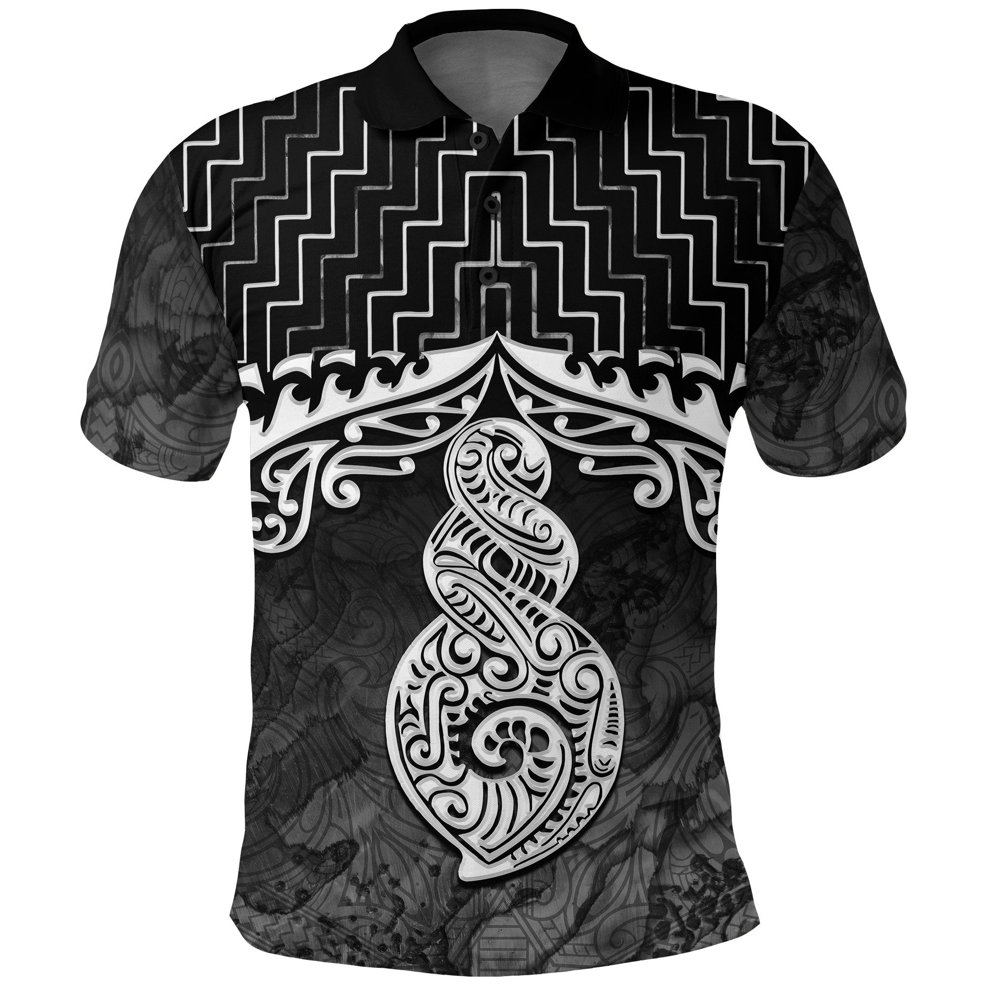 new-zealand-maori-polo-shirt-poutama-maori-twist-golf-shirt-black